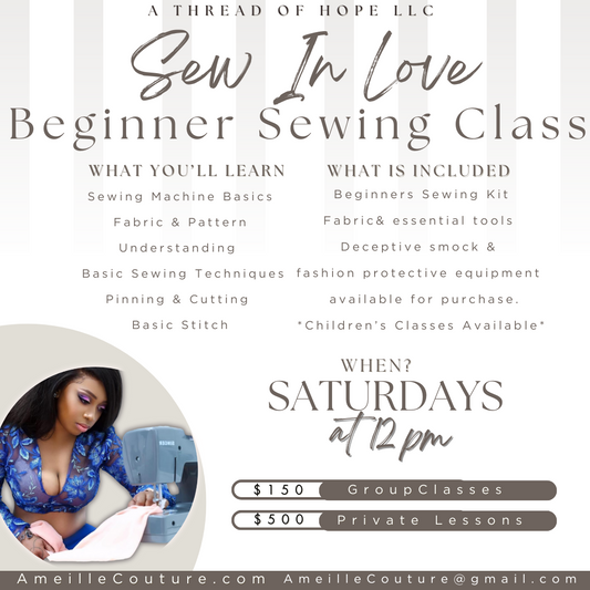 July 12th Beginners Sewing Class