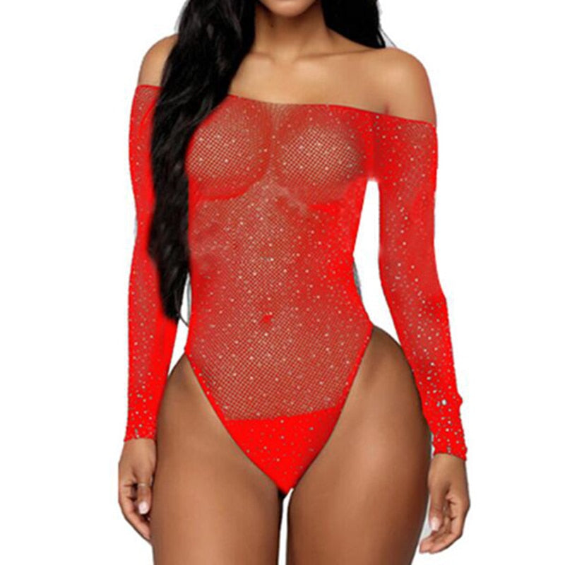 Glitter Slash  Bodysuit